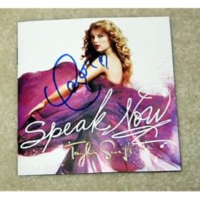  TAYLOR SWIFT autographed SIGNED Speak Now inch Cd COVER !