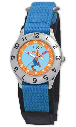 Click To Disney Kids' D035S502 Goofy Time Teacher Blue Velcro Watch Details... Disney Kids' D035S502 Goofy Time Teacher Blue Velcro Watch