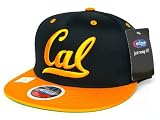 Casquette Neuve Ajustable Officielle NCAA - Berkeley California Bears Snapback - Visiere Plate - Noire/Or