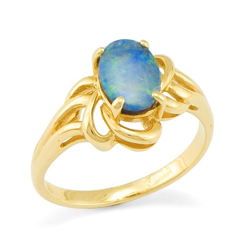 Opal Ring in 14K Yellow Gold
