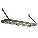Rogar Estate Wall-Mounting Wine Rack - Black/ Chrome