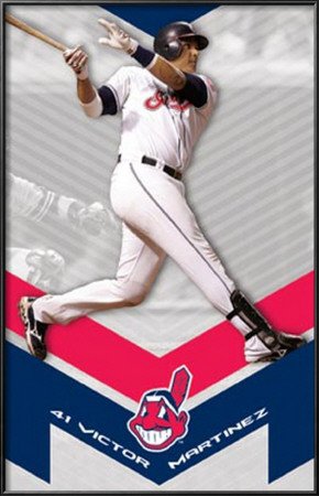 Victor Martinez- Cleveland Indians Lamina Framed Poster Print, 22x34