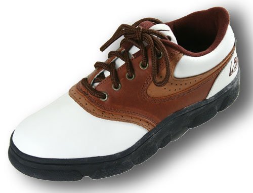 Buy Bite Fogey Mens Golf Shoes with removable steel spikes, 1101a, Wh Dk Brown, Chino