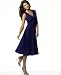 Suzi Chin V-Neck Sleeveless Pleated-Skirt Dress Black 6