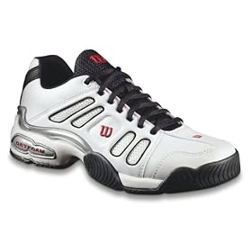 Wilson Pro Staff Fusion Mens Tennis Shoe - White Black Red Silver by Wilson