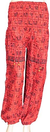 The Weavers Alibaba Pants Bohemian Jumpsuits Harem (Red)