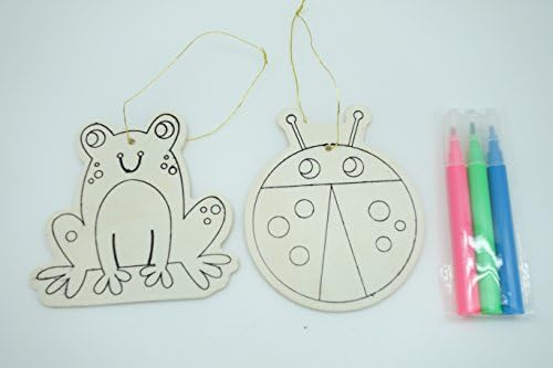Color-in Ornaments-Ladybird and Frog