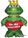 4 Foot Valentine's Day Inflatable Frog with Heart Yard Decoration