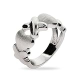Sterling Silver Hugs and Kisses Ring