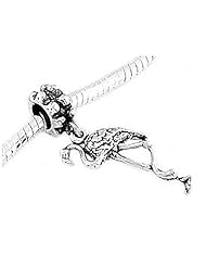 Sterling Silver Flamingo Dangle Bead Charm