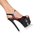 Highest Heel Women's HONEY-400, 7" Platform With Qtr. Strap And Detailed Woven XXX Pattern