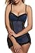 Ekouaer Sexy See-through Lingerie Mesh Chemise Pad Babydoll Bra and G-string Set