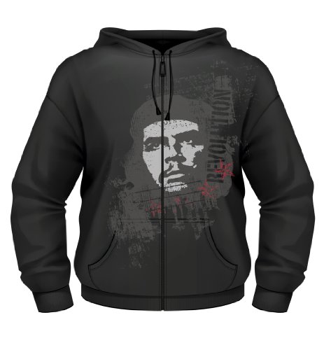 The Che Guevara Store Hoodie Black - Distressed Revolution XX-Large