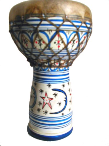 Ceramic Doumbek 5 x 7 Hand Painted in Morocco