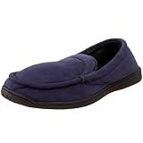 Dearfoams Mens Microfiber Suede Moccasin