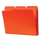 Smead(R) Premium Colored File Folders, 1/3 Cut, Letter Size, Orange, Box Of 100