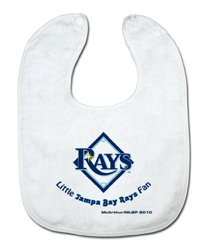 MLB Tampa Bay Devil Rays White Snap Bib with Team Logo