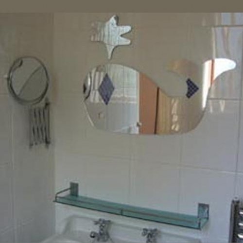 Whale Mirror with Seperate Spurt 20cm X 16cm