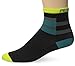 PEARL IZUMI Men's Ride Elite Socks, Band Stripe Green, Large