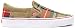 Vans Classic Slip-On (Plaid Lead Gray/Red) Mens