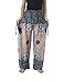 Lannaclothesdesign Women's Smocked Rose Circle Two Pockets Boho Yoga Pants