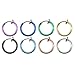 PiercedOff Spring Action Titanium Fake Nose Hoop - Various colors available