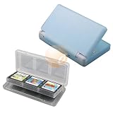 Blue Soft Silicone Skin Case Cover + Game Card Case (Clear) Holder Box for Nintendo DS Lite NDSL