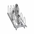 Lynk Professional 430021 Roll-Out Lid/Tray Organizer 7-by-21-by-9-Inches, Chrome
