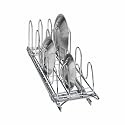 Lynk Professional 430021 Roll-Out Lid/Tray Organizer 7-by-21-by-9-Inches, Chrome
