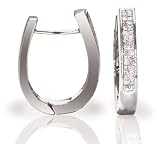 14k Choice of White or Yellow Gold Invisible Set Princess Diamond Hoop Earrings (1/2 cttw, H-I Color, I1-I2 Clarity)