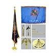 Oklahoma 4ft x 6ft Flag telescoping Flagpole Base and Tassel