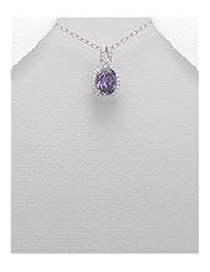 CZ Pendant Necklace In 92.5 Sterling Silver