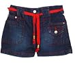 Girls Blue Heart Denim Shorts ~ Size 4, 6x