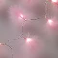 Fairy Lights, Pink Fluffy Feather with 24 Warm White LEDS