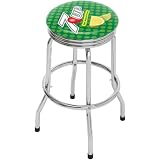7Up Single Foot Ring Barstool with Swivel by On The Edge