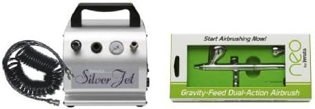 Compressor set and HP-S51K-CN starter kit neo 1 airbrush (japan import) by Iwata Campbell