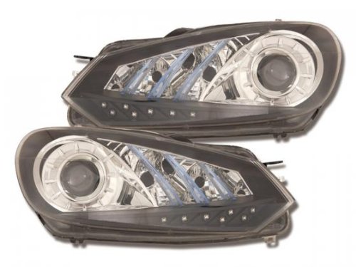 FK Automotive FKFSVW010099 Daylight Scheinwerfer Set VW Golf 6 (Typ 1K) Baujahr 08- schwar Preisvergleich