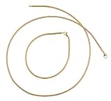 14K Yellow Gold Mesh Necklace and Bracelet Set