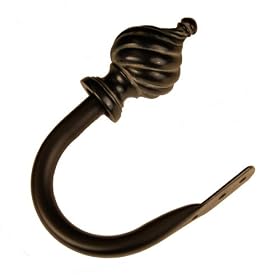 BCL Drapery Hardware 125SPHB Twisted Spiral Holdback, Set of 2, Antique Black by BCL Drapery Hardware