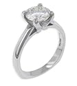 14k White Gold Moissanite Solitaire Ring (2 cttw equivalent)