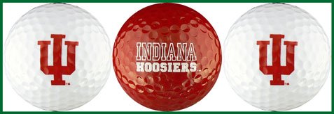 University Of Indiana Hoosiers Ncaa College Sports Team Golf Balls 3 Piece Gift Set