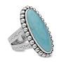 Sterling Silver Split Shank Turquoise Ring For Constant Luck