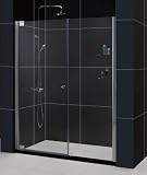 DreamLine Elegance Adjustable 54 to 56 Shower DoorBrushed Nickel