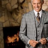 Luxury Italian Guabello\reg; Wool Plaid Three-Piece Suit