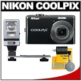 Nikon Coolpix S620 12.2MP Digital Camera with 4x Wide Angle Optical Viiberation Reduction (VR) Zoom (Jet Black) (Refurbished by Nikon USA)