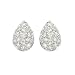 14K White Gold 1/3 ct. Diamond Teardrop Shaped Fashion Earrings