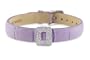 Diamond Clip On Initial letter "O" with Purple Leather Bracelet