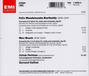 Mendelssohn: Violin Concerto in E minor; Bruch: Violin Concerto #1; Itzhak Perlman under The Classical Store