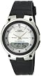 Casio Men's Core AW80-7AV Black Resin Analog Quartz Watch with White Dial
