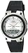 Casio Men's Core AW80-7AV Black Resin Analog Quartz Watch with White Dial